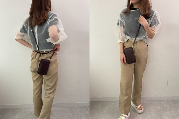 DeMAKERスマホショルダーの着用画