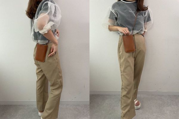 Jil Sanderスマホショルダー着用画