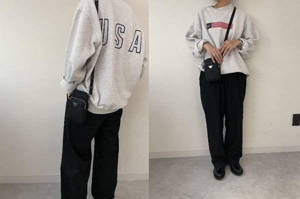 PRADAのスマホショルダー着用画