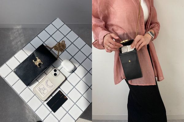 CELINEのスマホショルダーサイズ感
