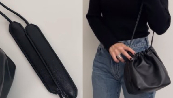 肩に負担がかかりにくい“パッド”付きのショルダーストラップ!