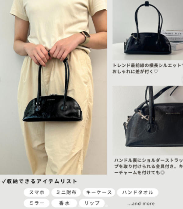 サイズ : 高さ12cm × 幅27cm × マチ5cm