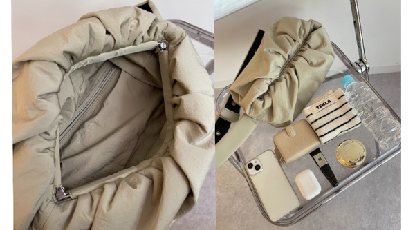 バッグの中が見渡しやすく、物の出し入れもスムーズ!