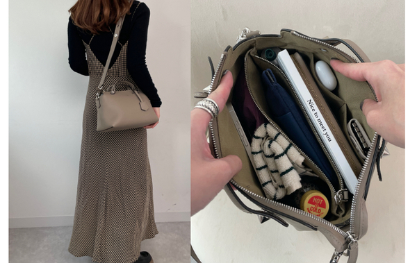 荷物をたくさん詰め込んでも美フォルムのまま!