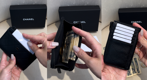 2つ折りのお札がきれいに収まる!