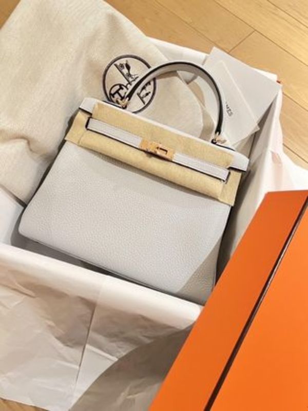 【HERMES】ケリー25/グレープラチナ/シャンパンゴールド金具