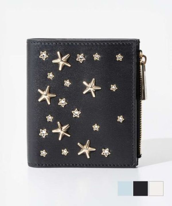 ジミーチュウ JIMMY CHOO HANNI CZN 二つ折り財布 スタッズ