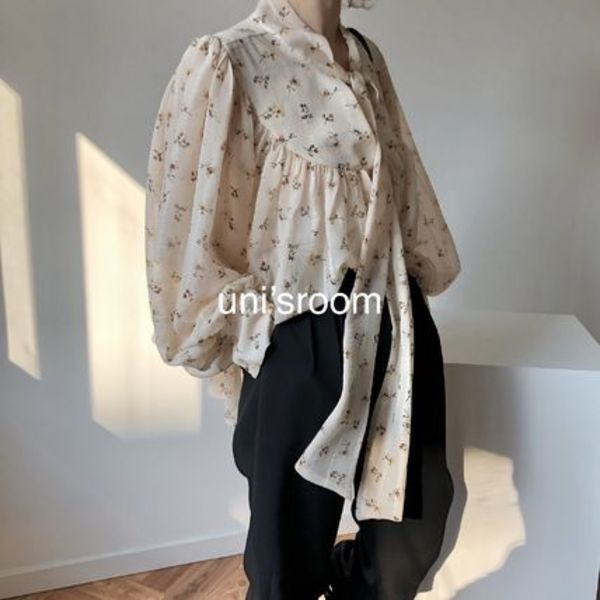 uni's room【Special】 Flare sheer flower blouse Ivory