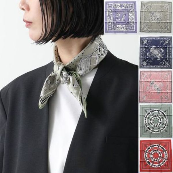 HERMES スカーフ CARRE カレH 55×55 シルクバンダナ
