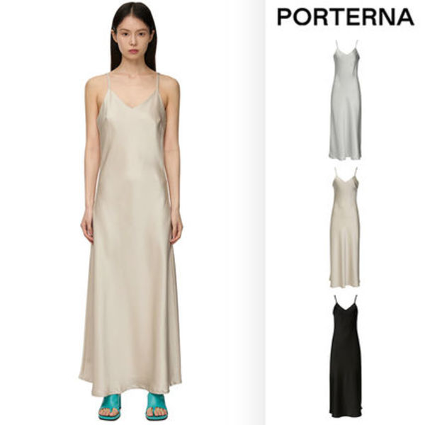 【PORTERNA】Kises satin long one piece