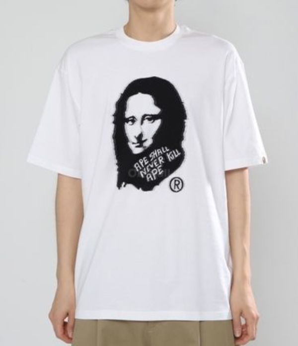 A BATHING APE| (Art Print Jacquard Relaxed Fit Tee (1K3
