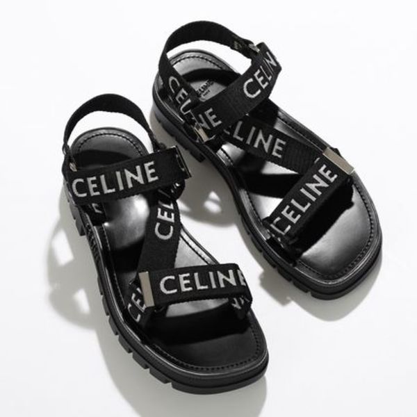 CELINE サンダル LEO STRAPPY 346742208C ベルクロ ストラップ