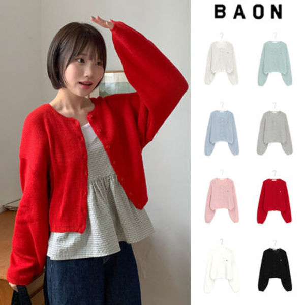 【BAON】Rockella Summer Linen Round Cardigan