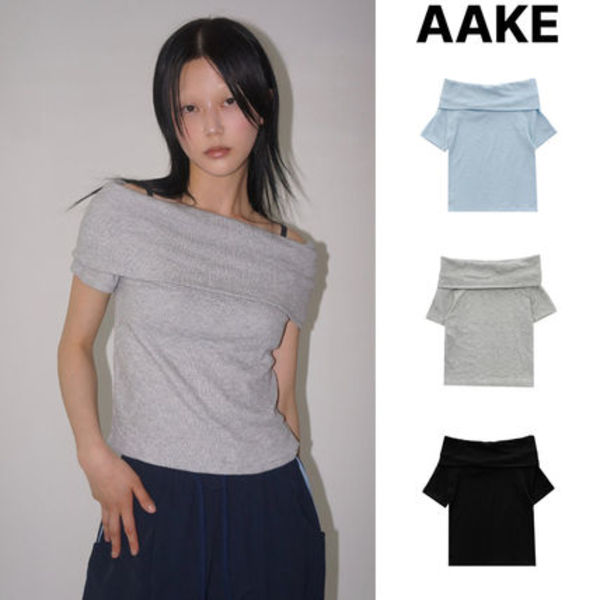 【AAKE】HAZE OFF SHOULDER HALF T