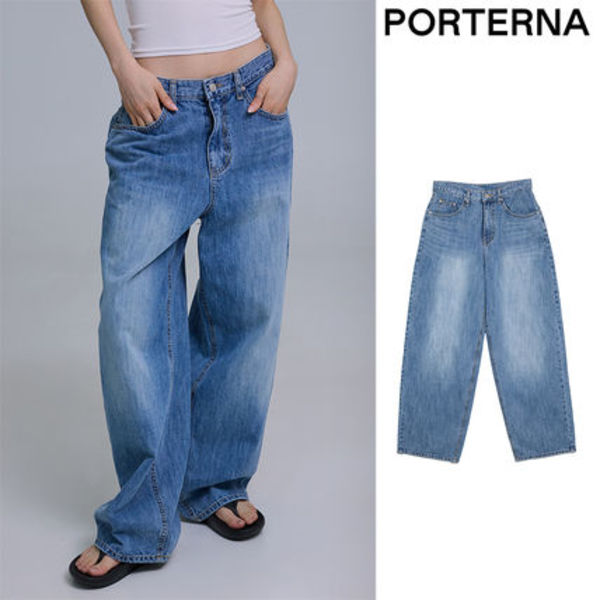 【PORTERNA】Bile washed wide jeans