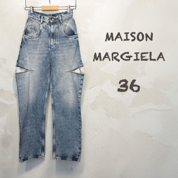 MAISON MARGIELA カット スラッシュディテール デニムジーンズ