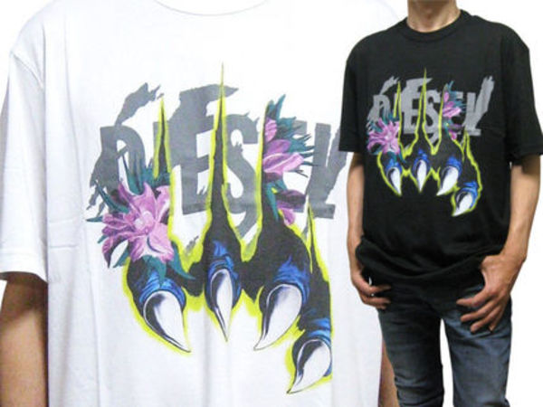 DIESEL ティアアップ プリント 半袖Tシャツ T-WASH-L13 翌日着
