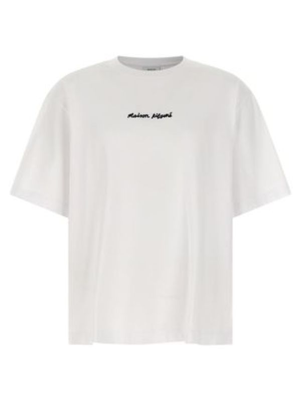 【関税&送料込】MAISON KITSUNE ロゴ 刺繍Tシャツ クルーネック
