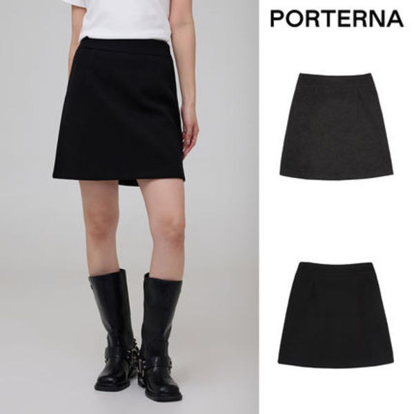 【PORTERNA】Bossen wool short skirt