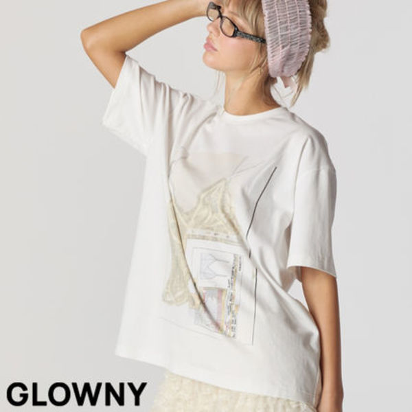 ★GLOWNY★NO MATTER BOXY TEE (WHITE)★正規品/韓国直送料込