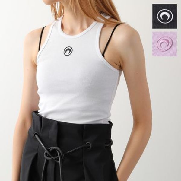 Marine Serre タンクトップ ORGANIC COTTON RIB TANK TOP