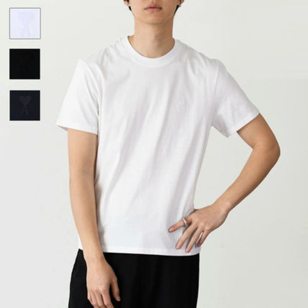 【国内即発】AMI PARIS オーガニックコットンジャージー Tシャツ