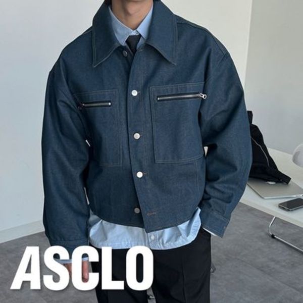 ASCLO Denim Crop Blouson (3color)