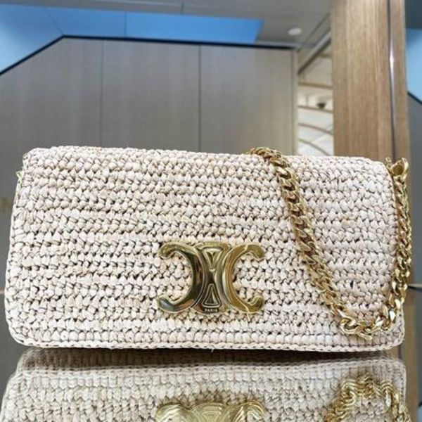 CELINE マルチポシェット/ラフィア Natural/Tan  10M432FWI.02NT