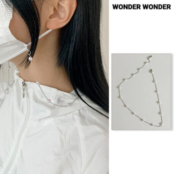 【WONDER WONDER】Adin Pearl Chain Mask Strap Glasses Strap