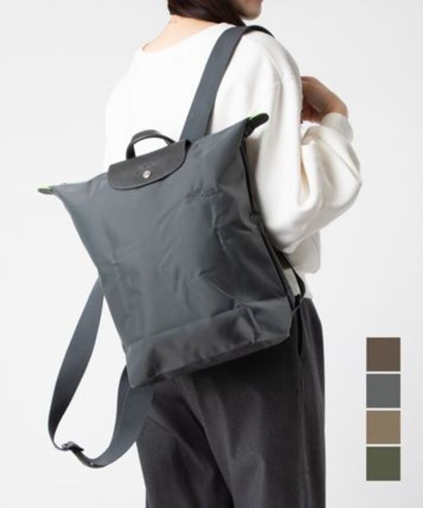 LONGCHAMP Le Pliage Green M バックパック 10284 919