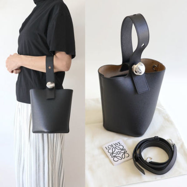 LOEWE ロエベ ぺブル バケットバッグ ミニ ソフトグレインカーフ