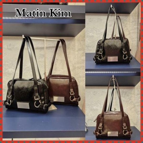 【Matin Kim】BIKER DETAIL SQUARE SHOULDER BAG