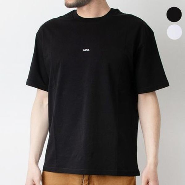 A.P.C. メンズ 半袖Tシャツ BOXY MICRO LOGO T-SHIRT