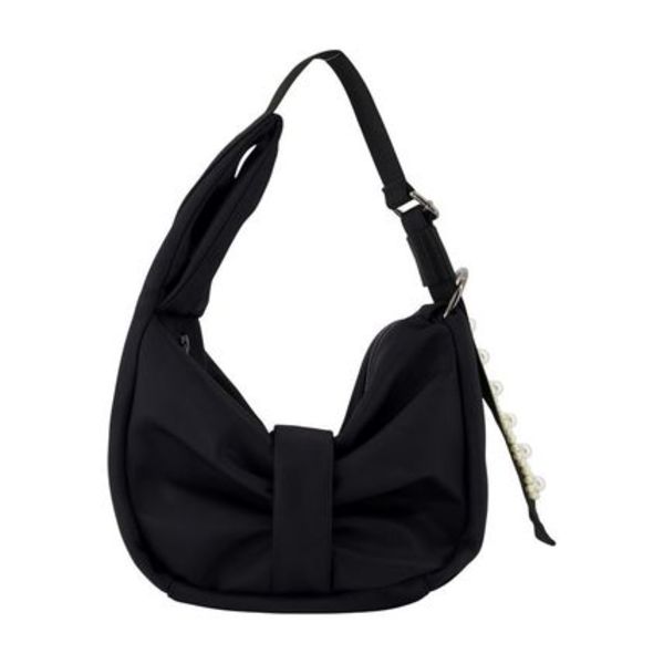 Mini Sling Bow Shoulder Bag - Simone Rocha - Nylon - Black
