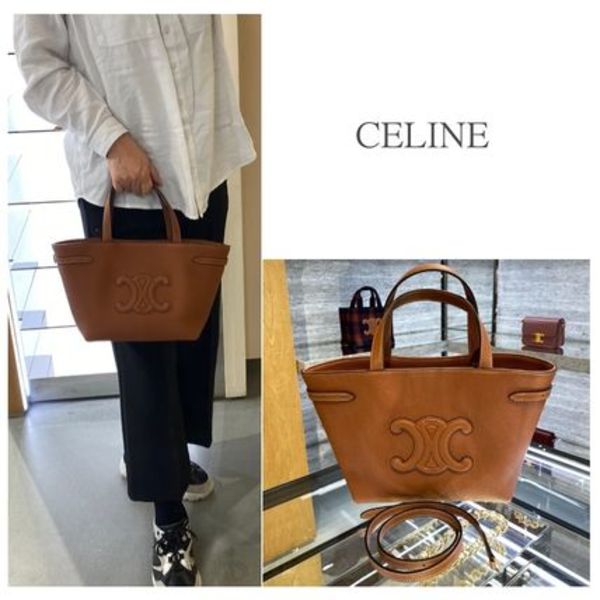 関税込★CELINE★ミニ カバ トリオンフ グレインドカーフスキン