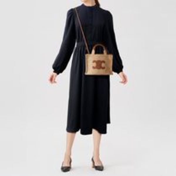 CELINE バッグ スモール カバ タイス ロゴ ショルダー トート