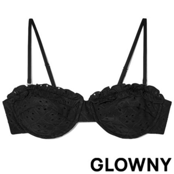 ★GLOWNY★FRILL BALCONETTE BIKINI TOP (BLACK)★正規品/送料込