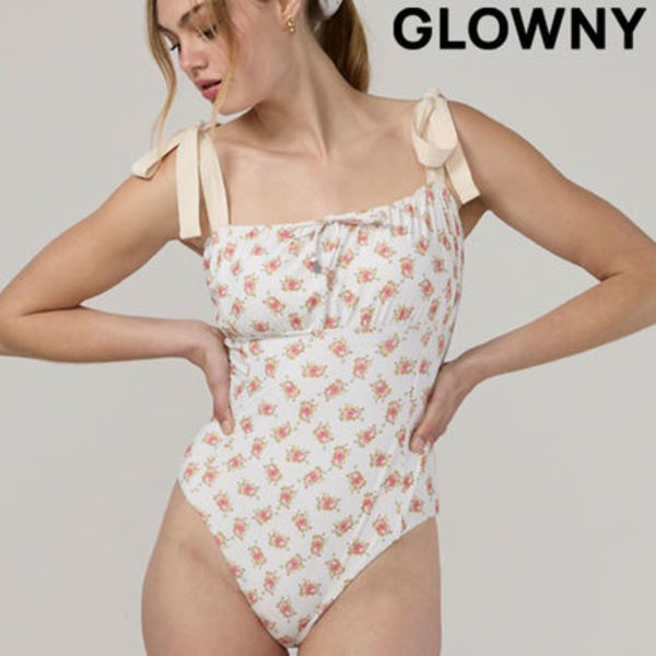 ★GLOWNY★ONE PIECE SWIMSUIT (CREAM BOUQUET)★正規品/送料込