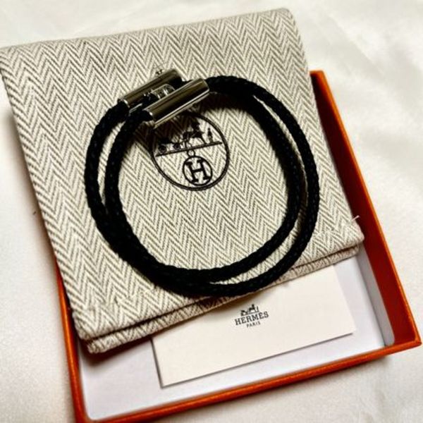 HERMES エルメス レザーブレスレット トゥルニ トレッセ