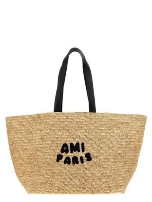 ラフィアトートバッグ