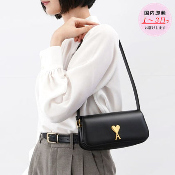 AMI PARIS Paris Paris ショルダーバッグ BLACK ULL018.AL0104