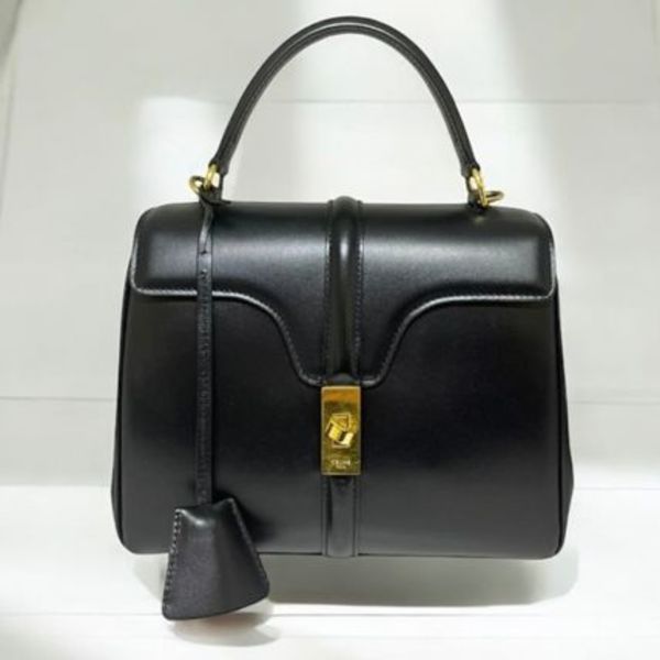 CELINE クラシック16 セーズ カーフスキン ハンドバッグ