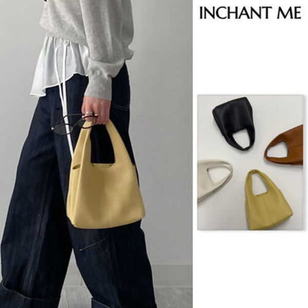【INCHANT ME】[Pouch SET] Fair Two Way Leather Hobo Bag