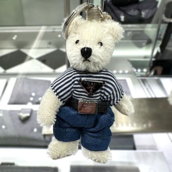 【PRADA】テディベア メタルリング付 バッグチャーム ギフトに◎