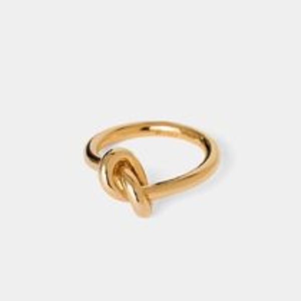 CELINE ノット リング / ゴールドフィニッシュ ブラス