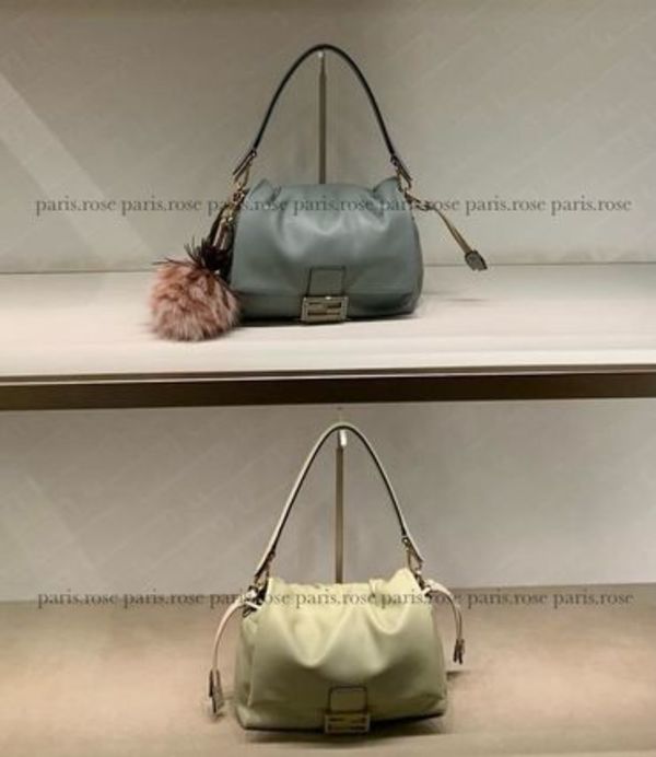 25SS フェンディ Mamma Baguette スモール ハンドバッグ レザー
