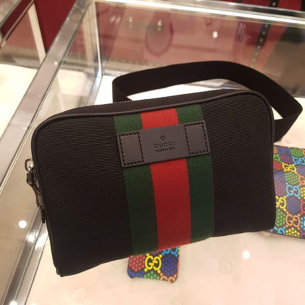 【GUCCI】BELT BAG グッチ ウェブストライプ ウエストバッグ★