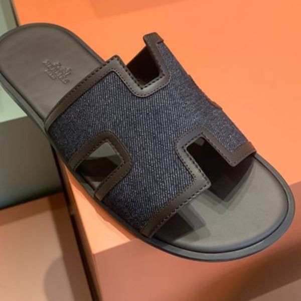 ★デニム★【HERMES】≪イズミール≫ Hカットワークサンダル
