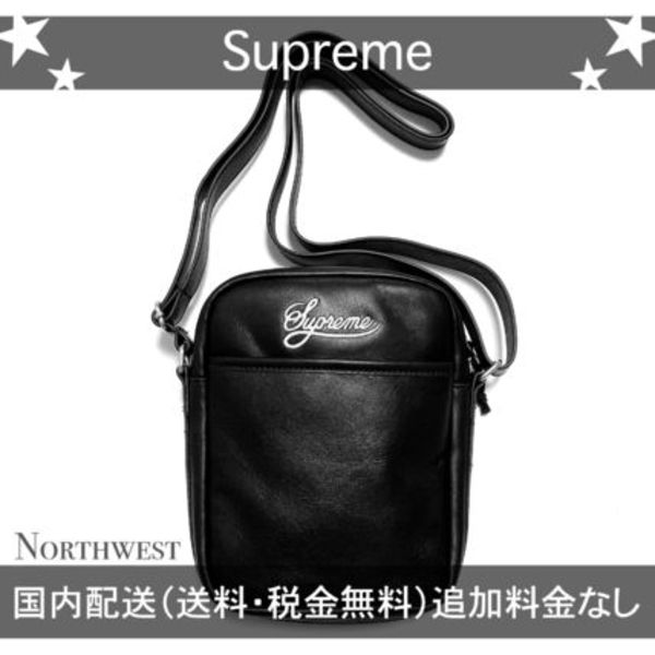 【Supreme】Nike Leather Shoulder Bag ブラック【se1355r】