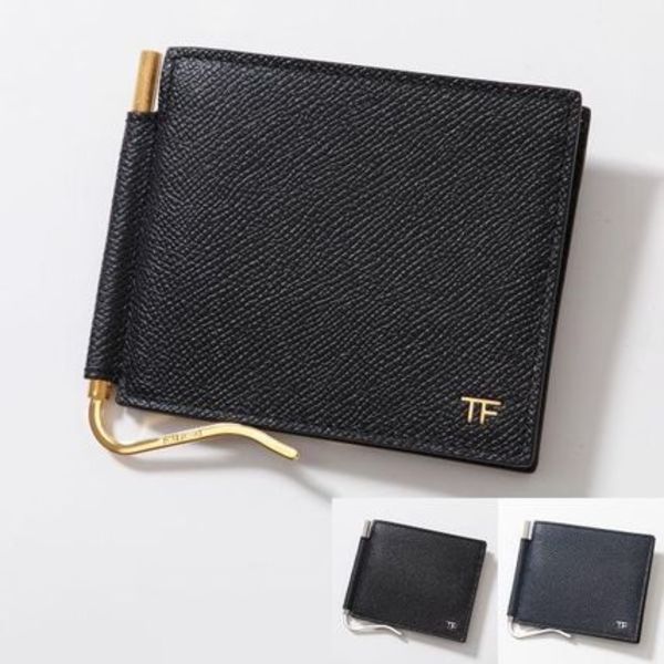 TOM FORD 二つ折り財布 YM231 LCL081 マネークリップ付き